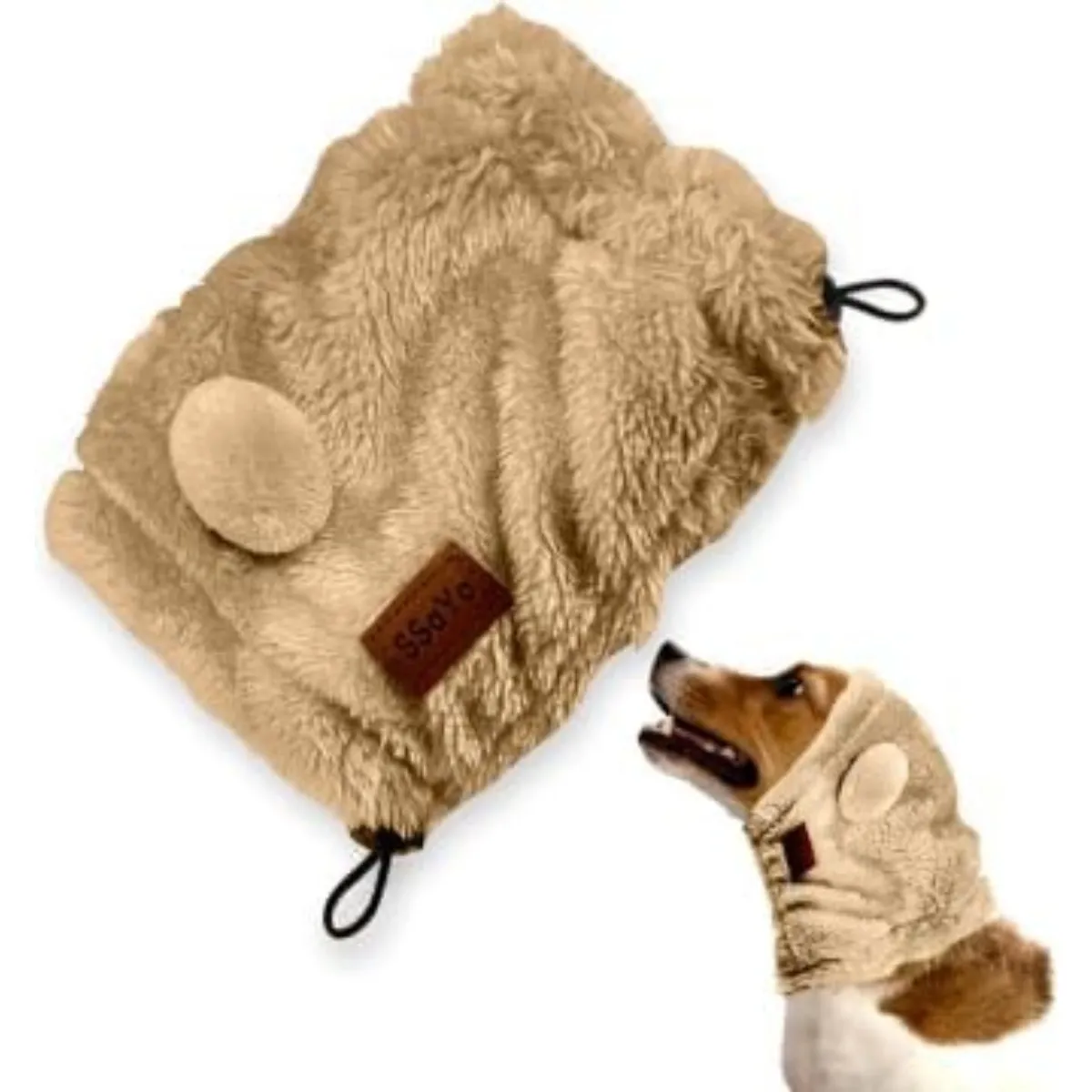 Meilleurs prix pour Couvre-oreilles anti-bruit pour chien en polyester — Capuche apaisante, couleurs multiples