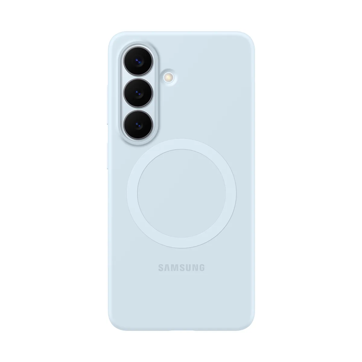 Samsung Coque MagSafe pour Galaxy S26 Plus en Silicone Souple et Antichoc Bleu clair
