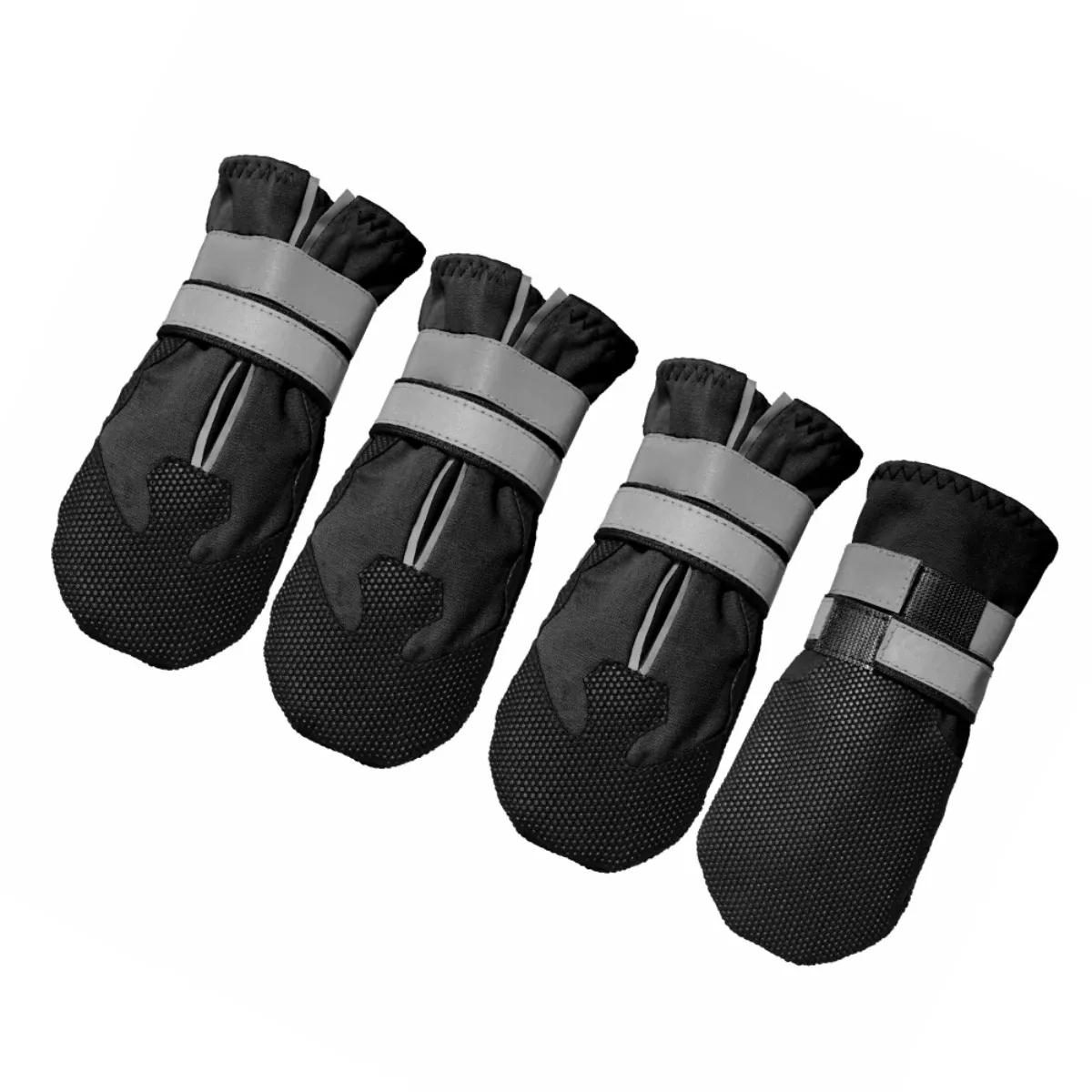 Comparer les prix de Chaussures d'extérieur pour animaux Pack de 4 – Bottines antidérapantes en spandex avec él