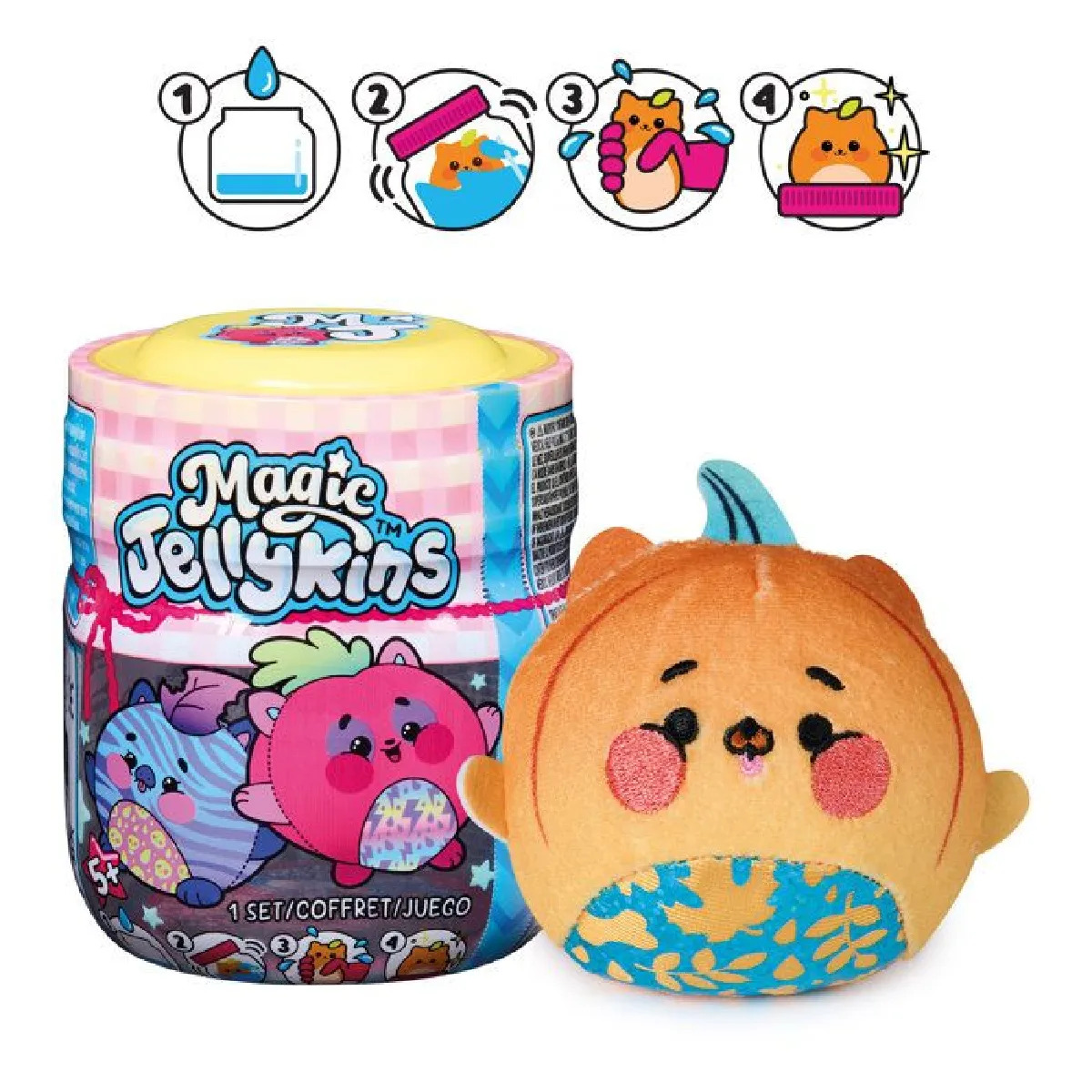 Spin master peluche Magic Jellyskins - Jaune