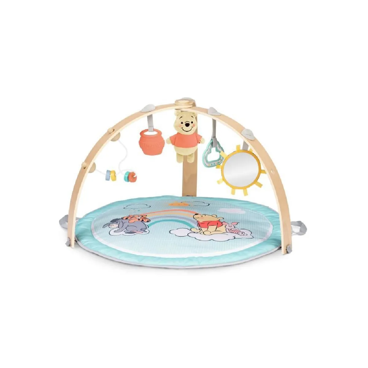 BRIGHT STARTS  Winnie the Pooh Tapis d'&eacute;veil rond r&eacute;versible - Turquoise