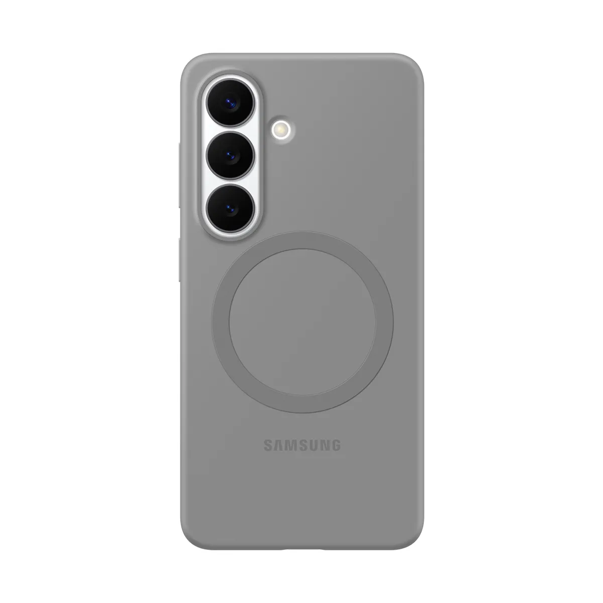 Samsung Coque MagSafe pour Galaxy S26 Plus en Silicone Souple et Antichoc Gris