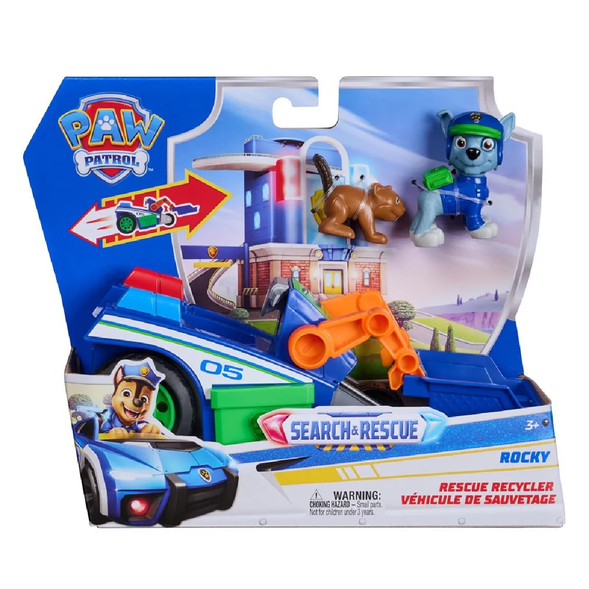 Paw Patrol Rocky - Véhicule Recherche & Sauvetage 15,2 cm