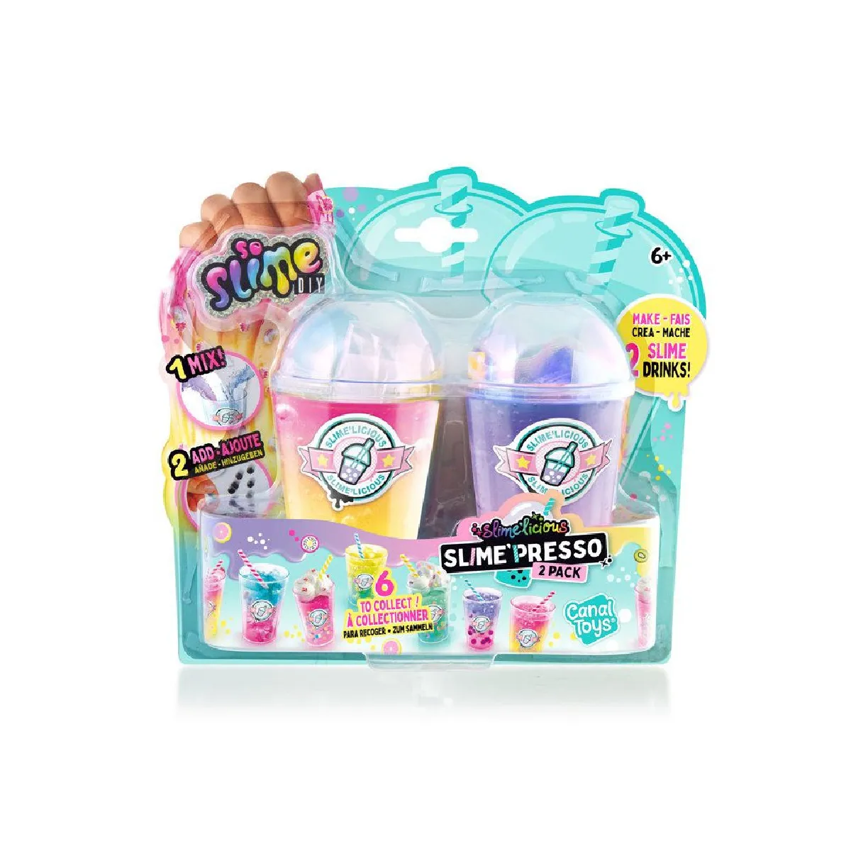 Canal Toys Slime'presso Slime Drinks - Pack De 2 Shakers