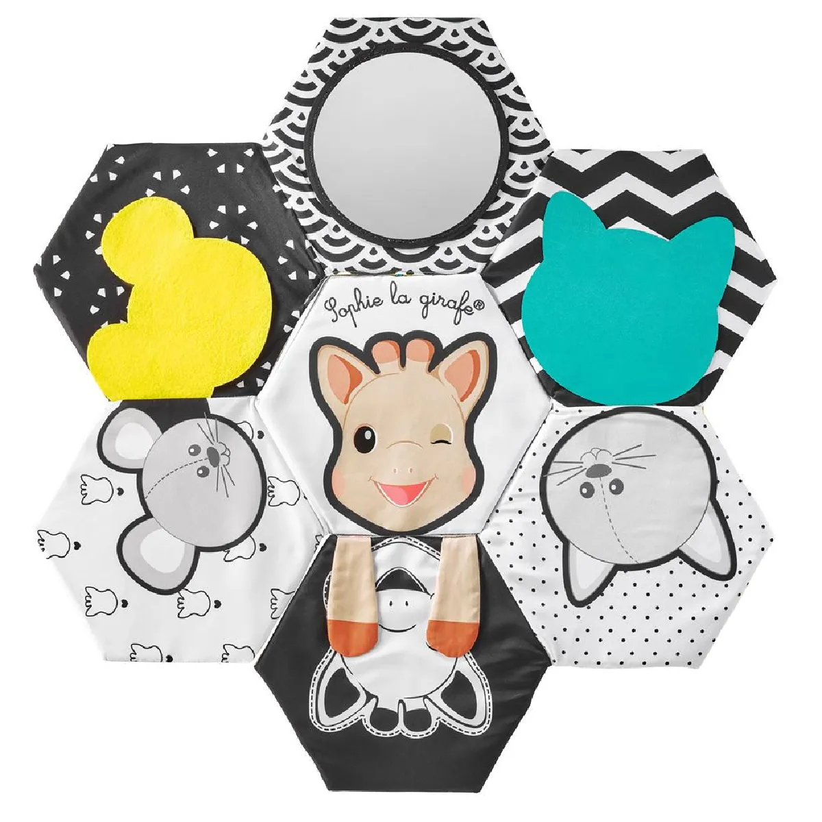 SOPHIE LA GIRAFE  Tapis Livre d'&Eacute;veil - Multicolore - 60 x 60 cm
