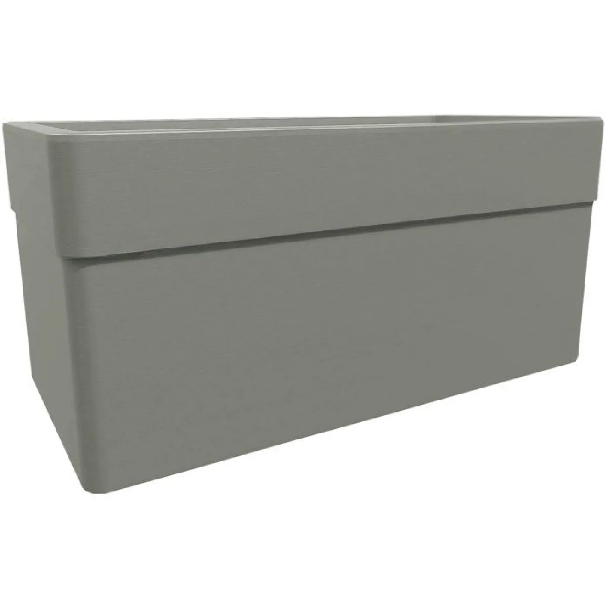 Eda Plastiques Jardinière Rectangulaire À Roulettes