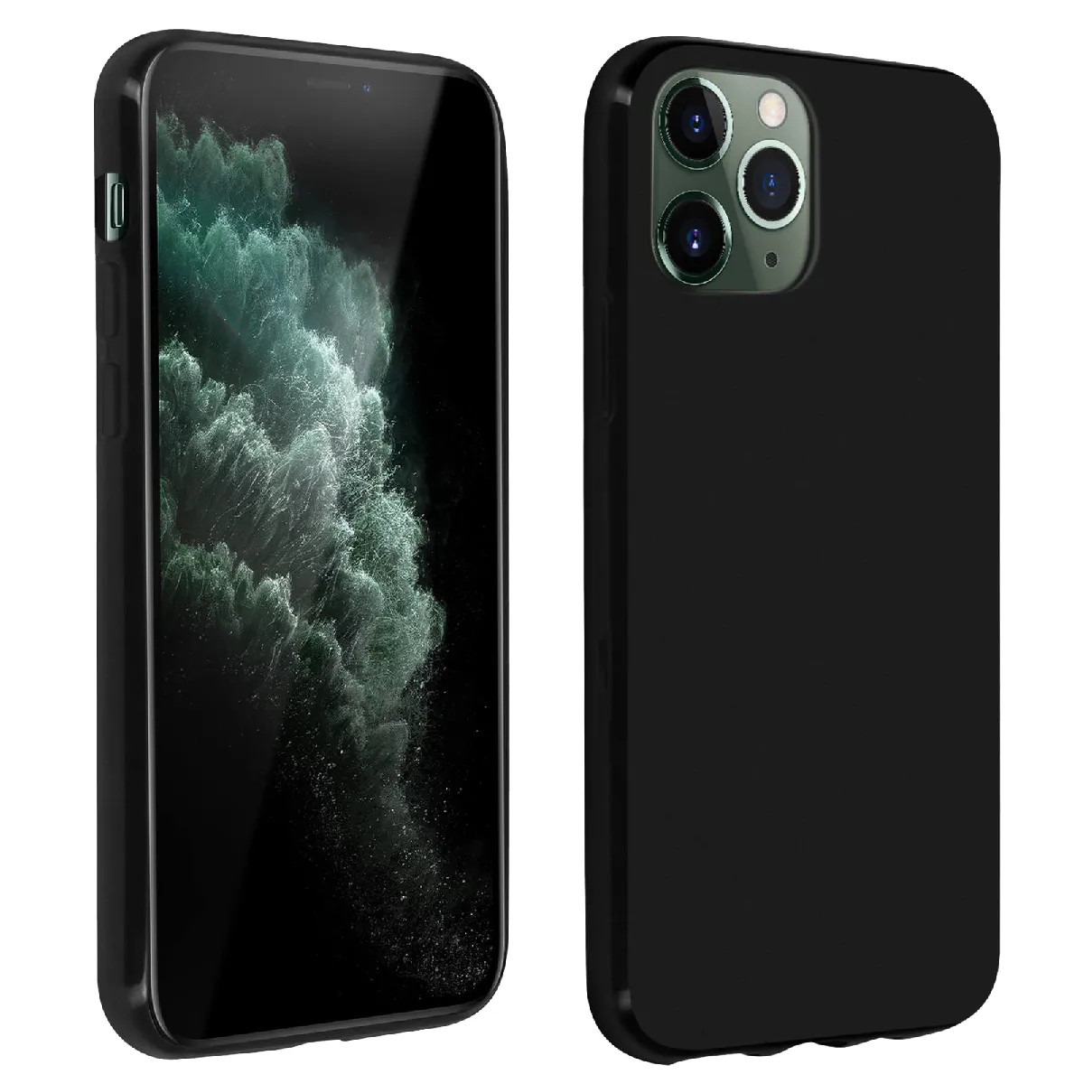 Coque et tui tlphone mobile Avizar Coque iPhone 11 Pro Max Silicone Gel Flexible Rsistant Ultra fine noir