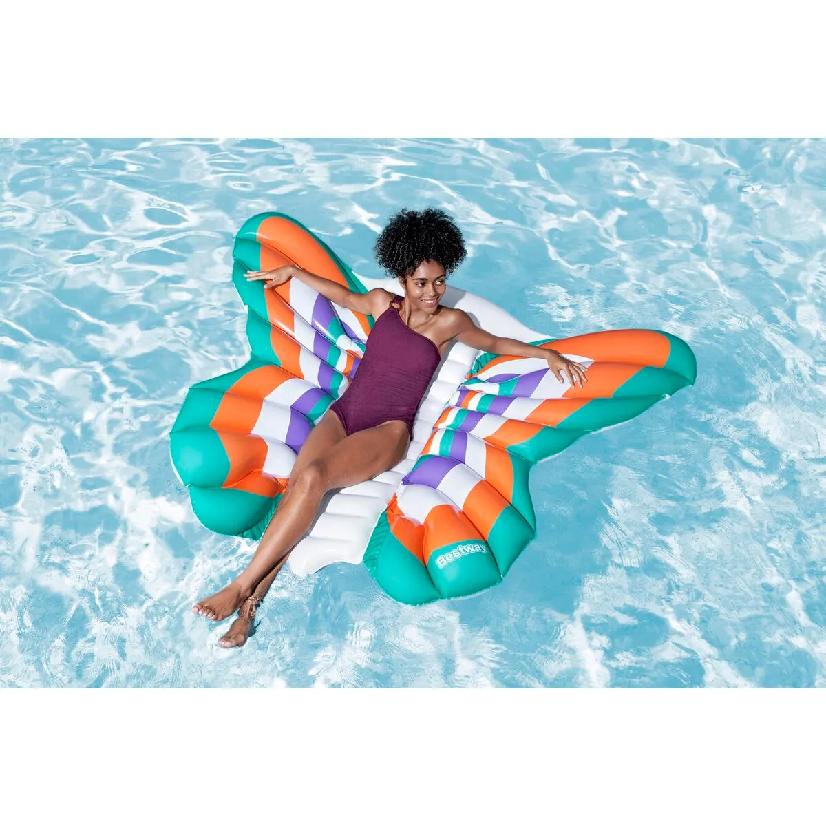 Bestway Bouée gonflable papillon - 193 cm - Turquoise