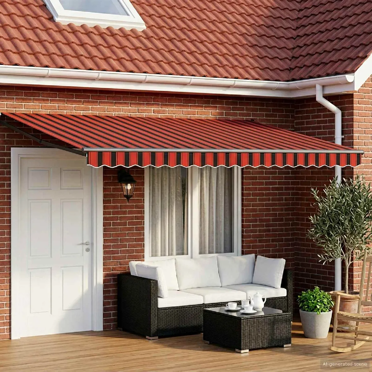 vidaXL Auvent rétractable électrique 45 × 3 Jardin et terrasse Store électrique moderne3421620 - vue 8