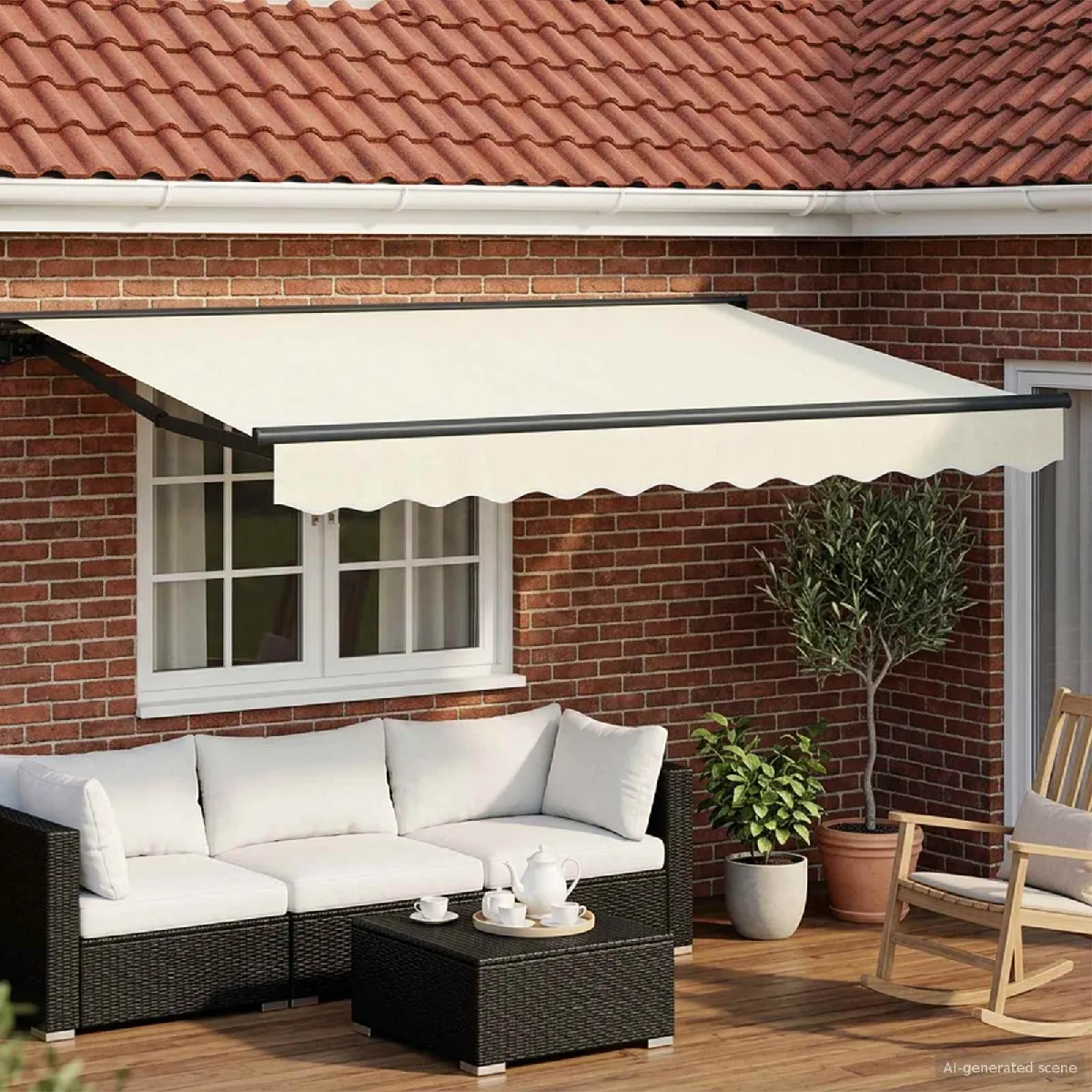 vidaXL Auvent rétractable électrique Crème 2 5 x 2 - vue 9
