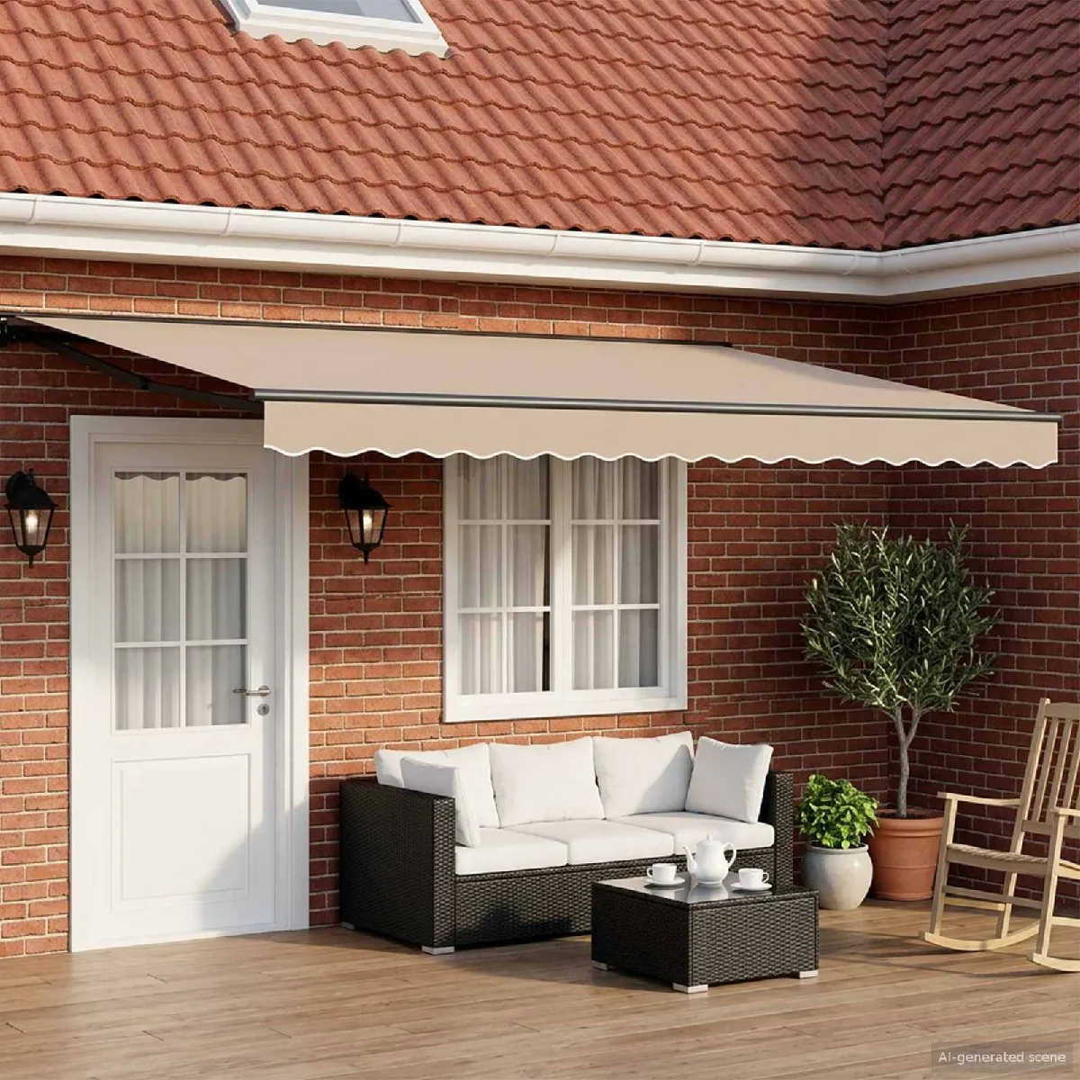 Vidaxl Auvent rétractable électrique Blanc 4,5 × 3 m