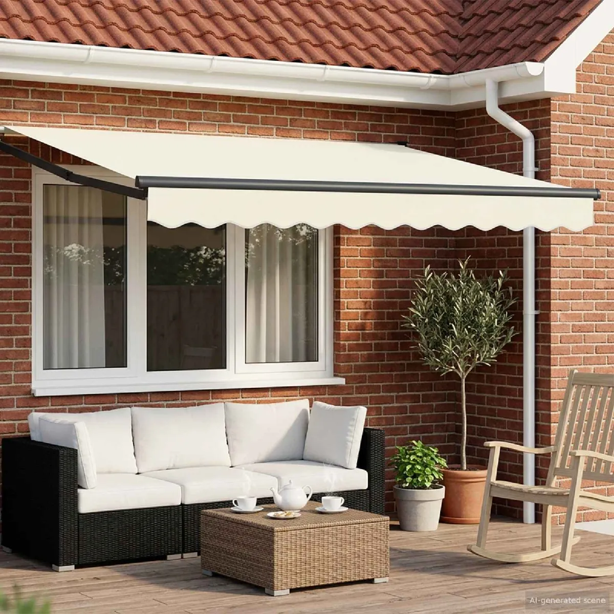 vidaXL Auvent rétractable électrique Crème 2 5 x 2 - vue 5