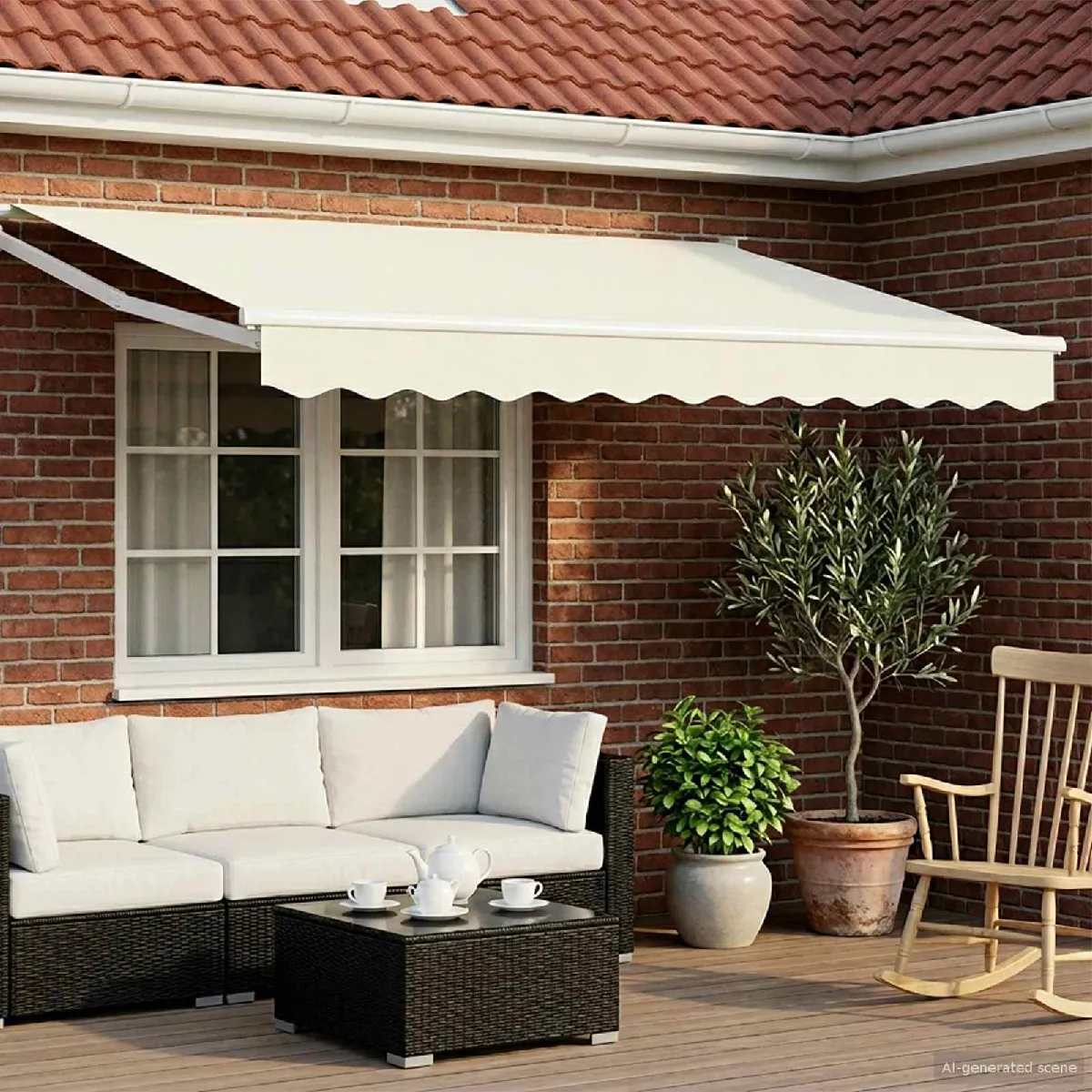 vidaXL Auvent rétractable électrique Crème 2 5 x 2 - vue 8