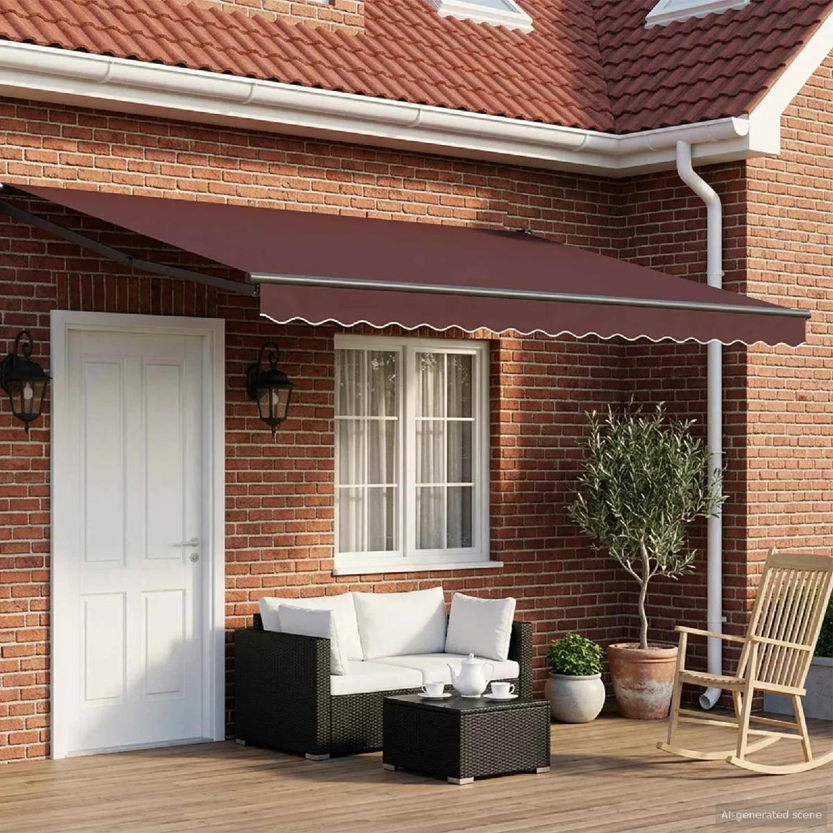 Vidaxl Store rétractable manuel avec LEDs 4 × 3 m - vue 2