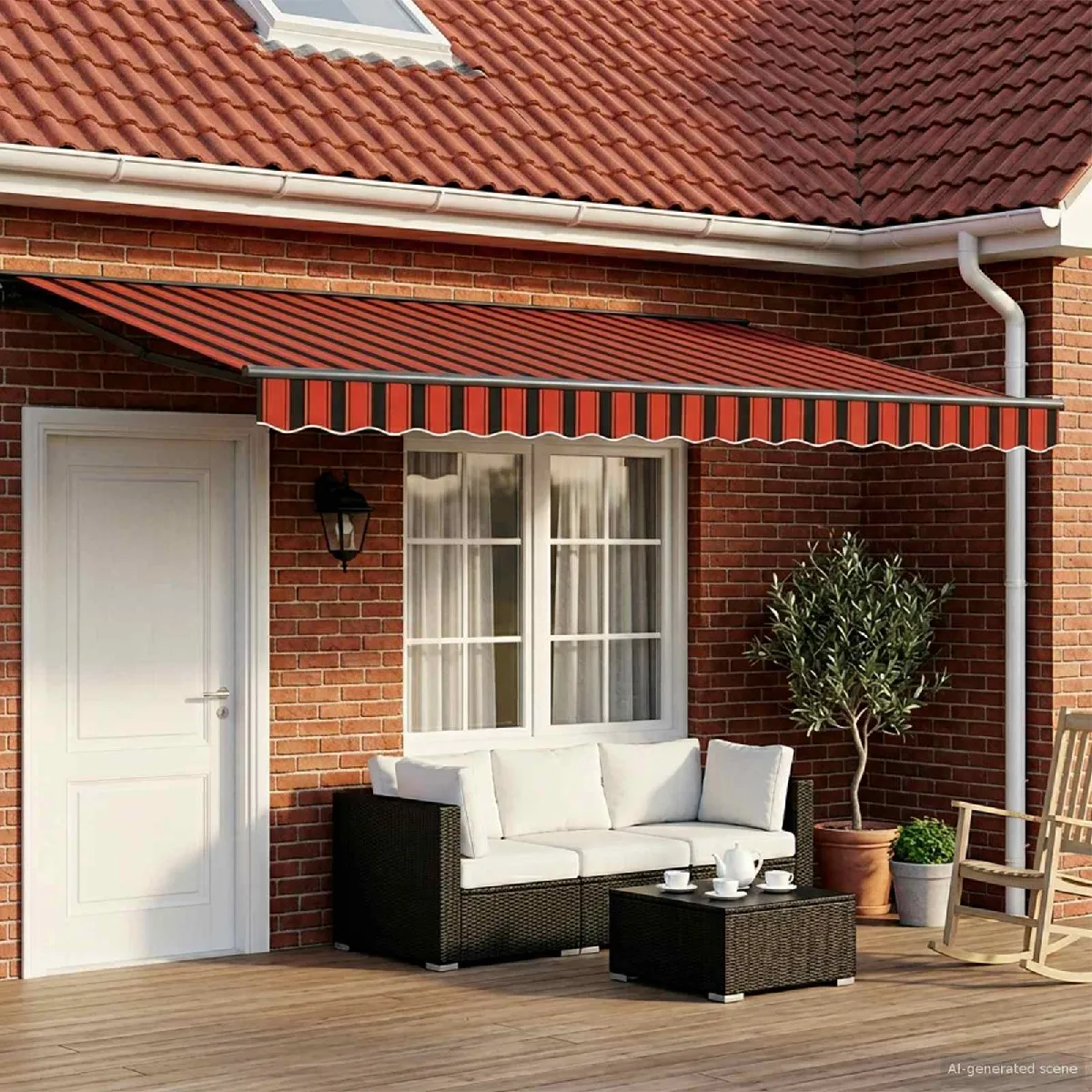 vidaXL Auvent rétractable électrique 5 × 3,5 m