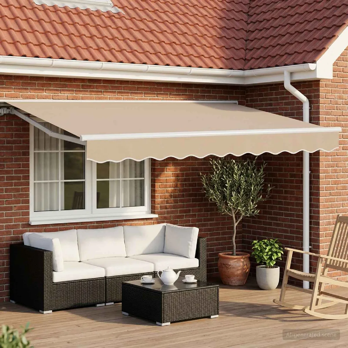 vidaXL Auvent rétractable manuel 3 5 x 2 5 - vue 7