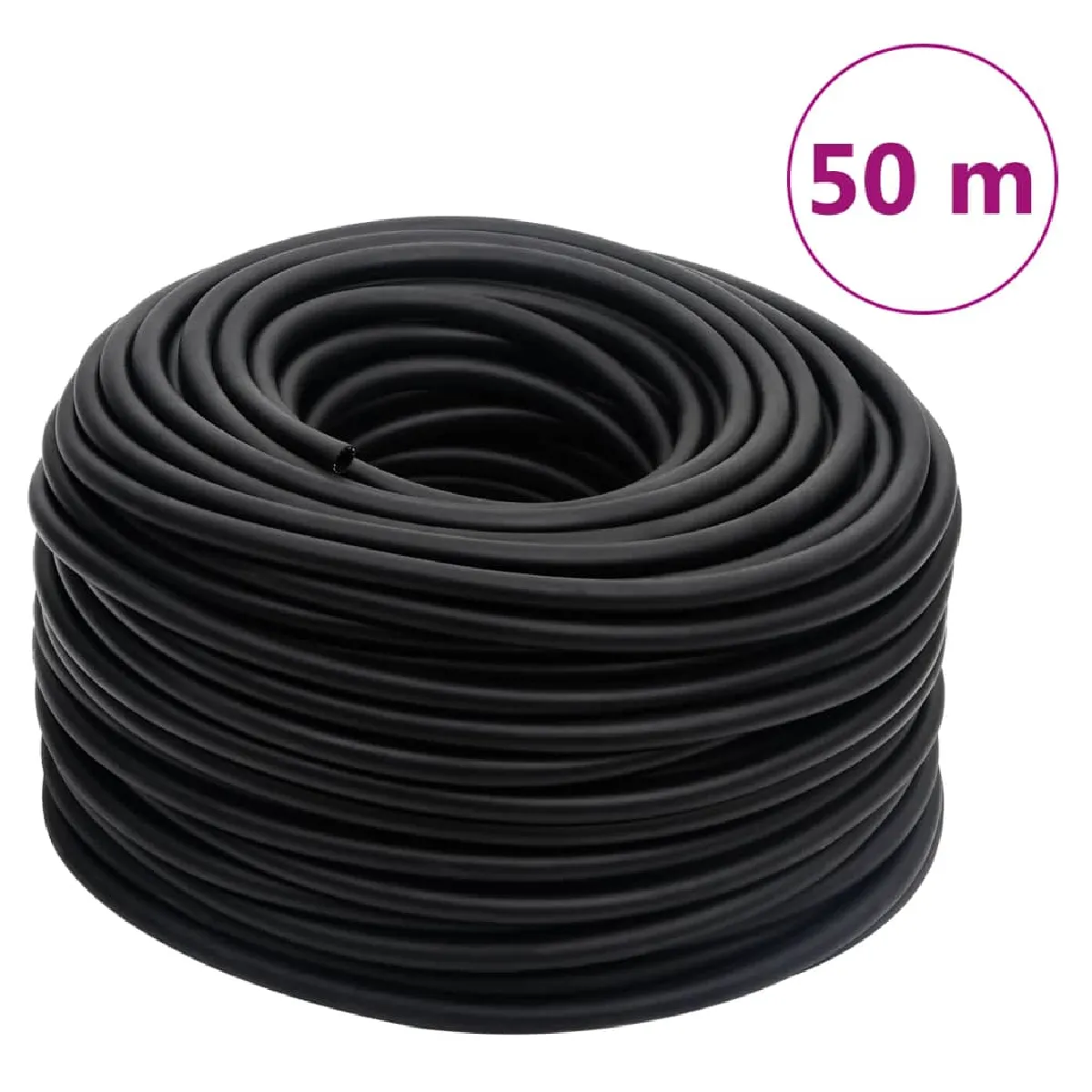 Vidaxl Noir Tuyau D'air Hybride 0,6" 50 M Caoutchouc Et Pvc