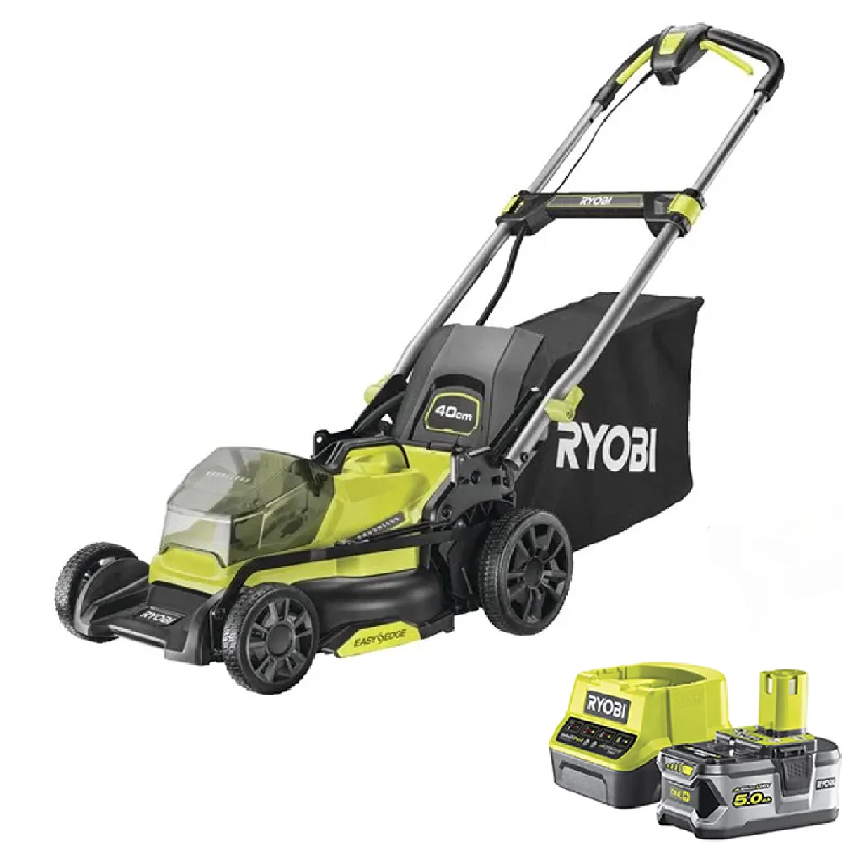 Ryobi RY18LMX40C-150 Tondeuse à gazon sans fil 18V ONE+ Brushless 40 cm