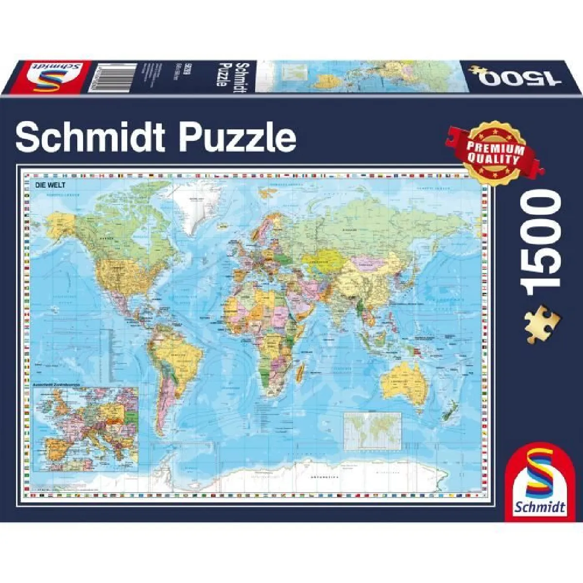 Schmidt Spiele Bleu Puzzle Planisphère