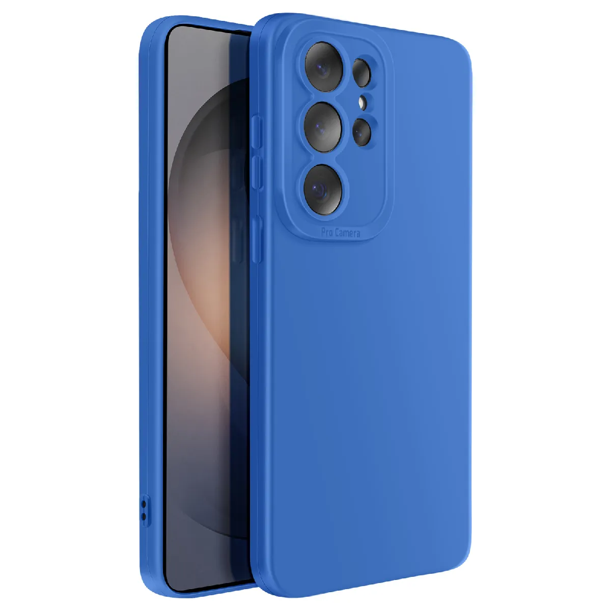 Avizar Bleu Coque Pour Galaxy S26 Ultra En Silicone Souple Avec Renfort Bloc Caméra