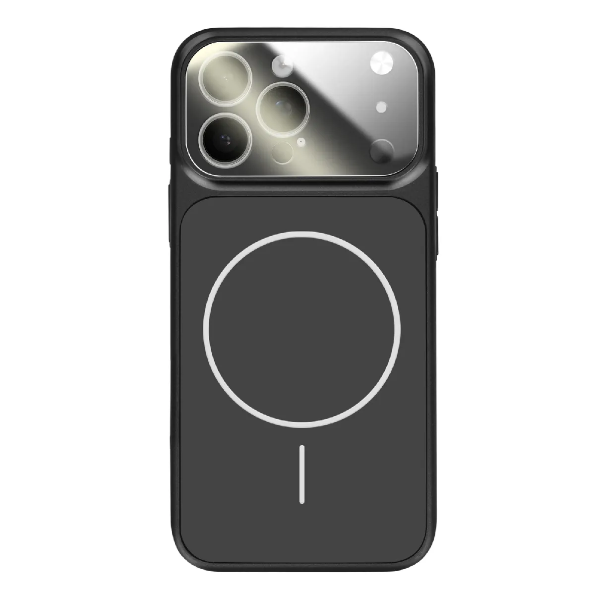 Avizar Noir Coque Pour Iphone 14 Pro Compatible Magsafe Finition Ag Glass Mate - Image 2