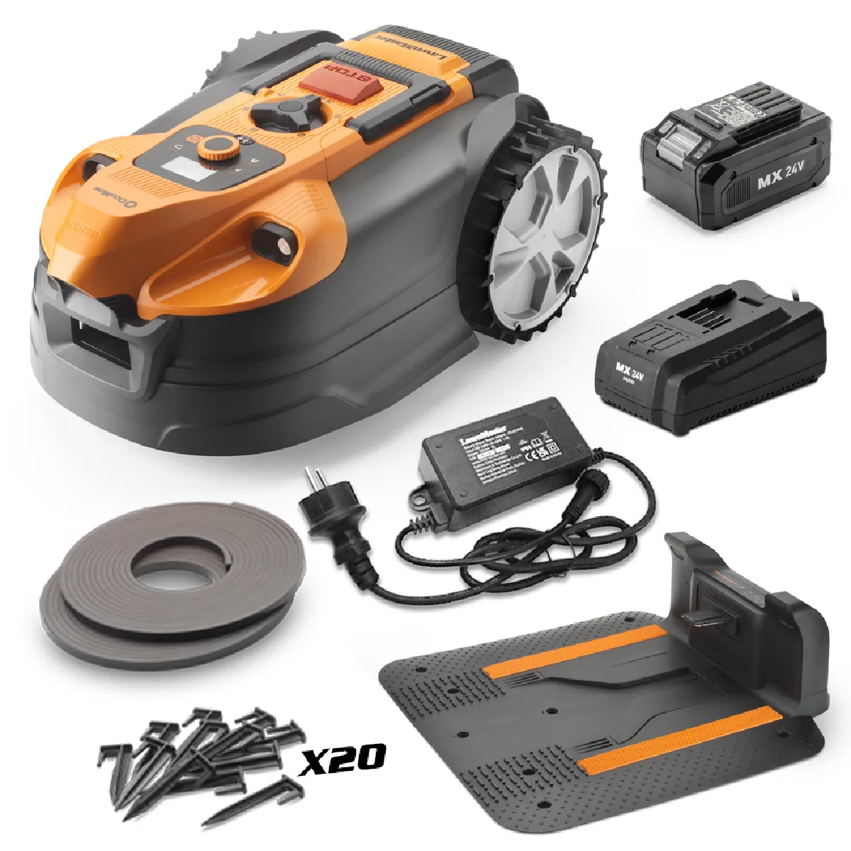 Robot tondeuse connecté LawnMaster AMD18 Plus 800m² 24V