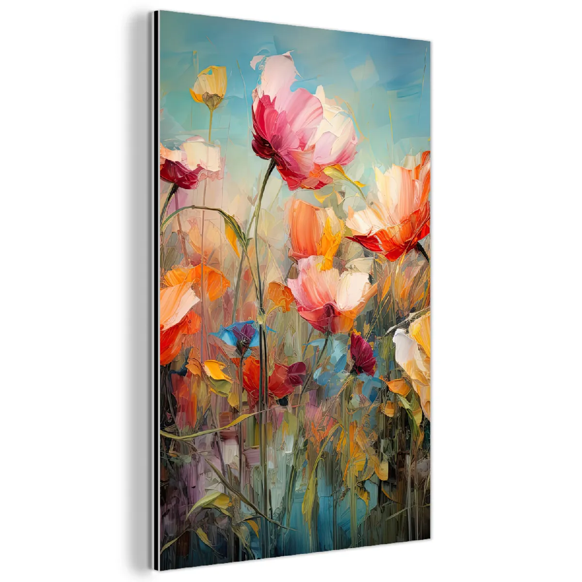 UNUS Tableau en métal Fleurs