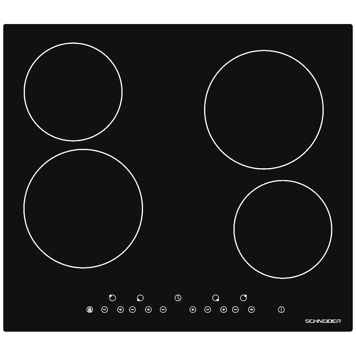 Table Vitrocéramique Schneider SCTV604S – 4 Foyers Maintien au Chaud - vue 5