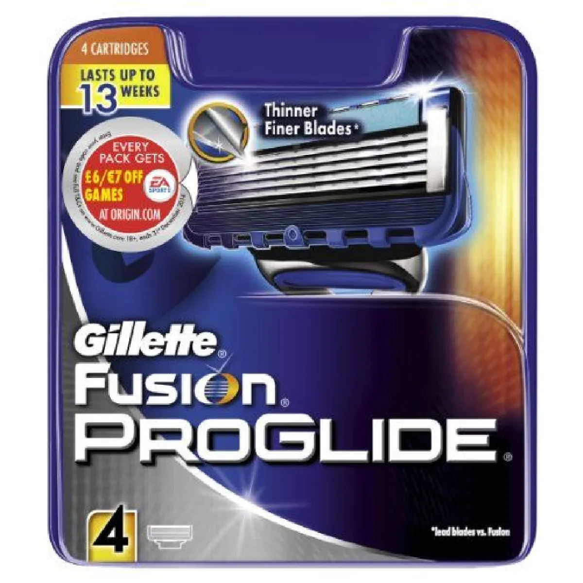Gilette Fusion ProGlide Pack de 4 lames de rasoir