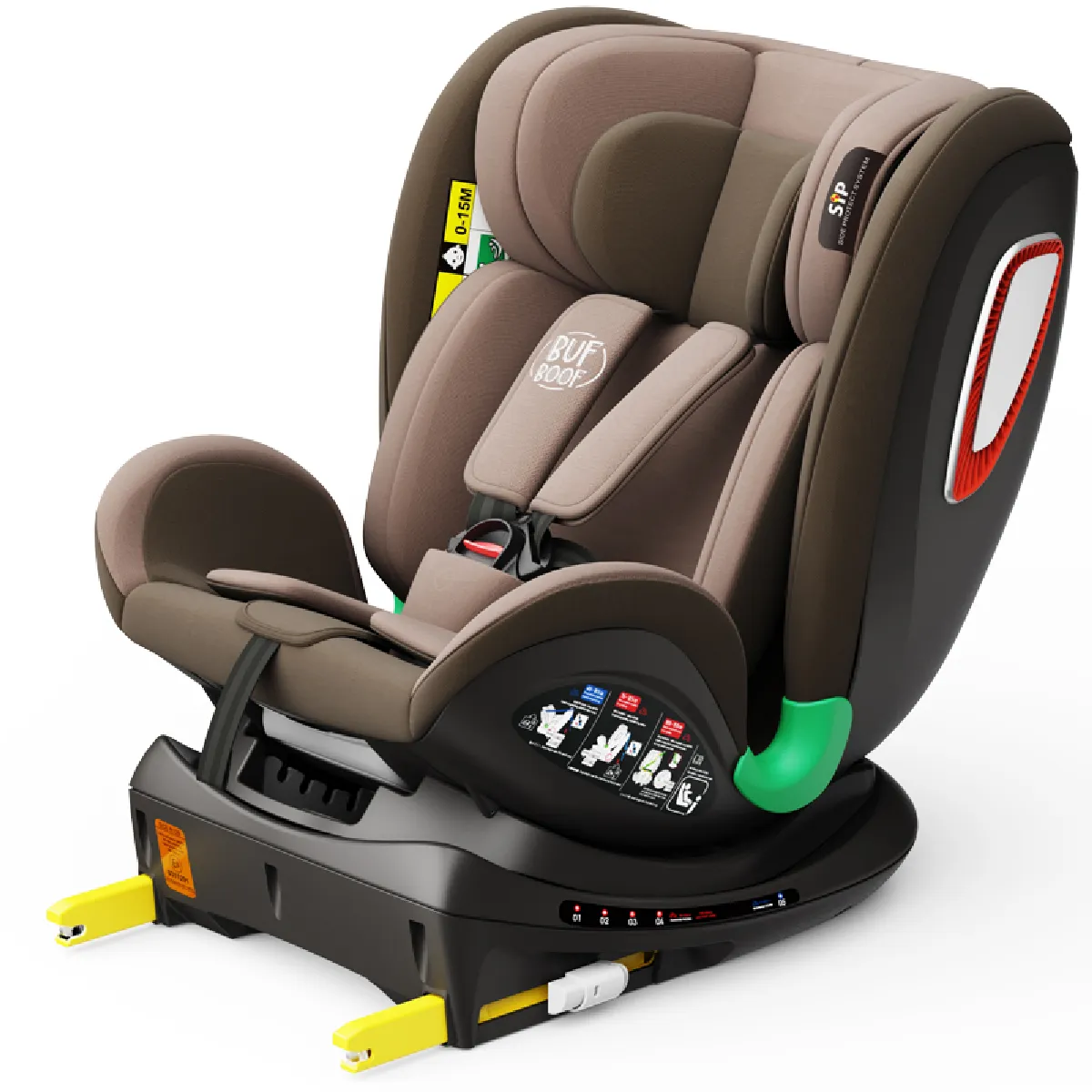 BUF BOOF® Platinum DELUXE i Size Siège Auto Pivotant 360° ISOFIX avec Top Tether R129 - vue 2