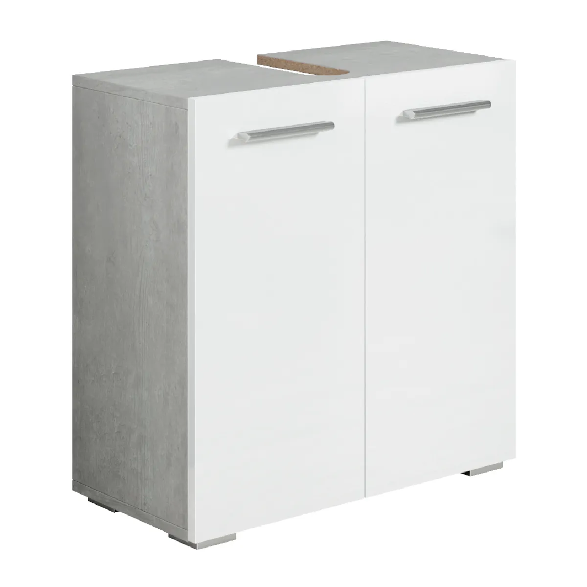 Meuble sous lavabo Jupiter 60 x 30 x 60 cm - Béton gris avec blanc