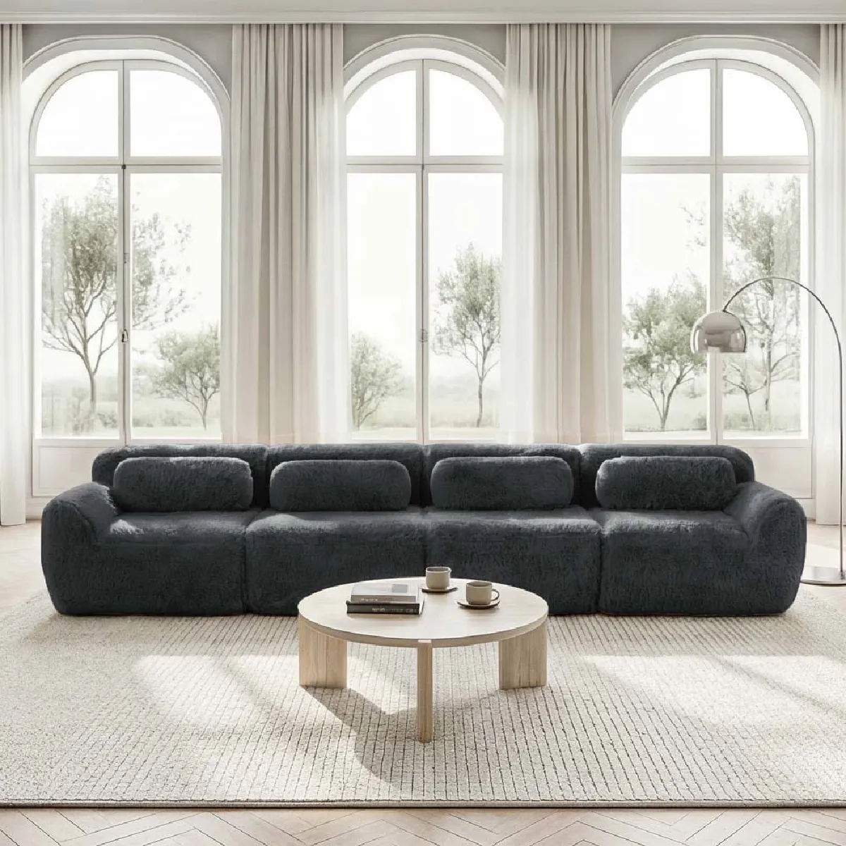 Canapé modulable 4 places Mousse haute résilience