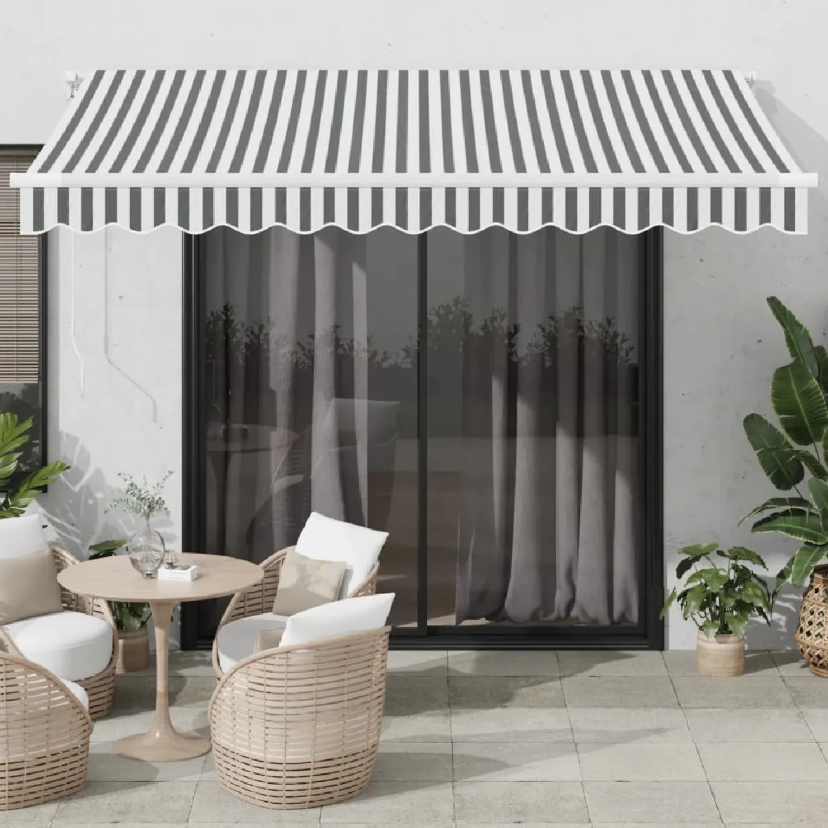 Vidaxl Auvent rétractable automatique 350x250 cm Gris - vue 3
