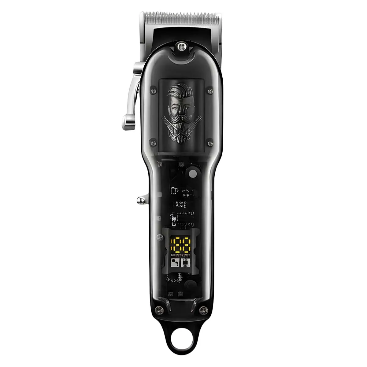 AVIZAR  Tondeuse Cheveux et Barbe 2000mAh Autonomie 100 minutes avec &Eacute;cran et Guides Noir