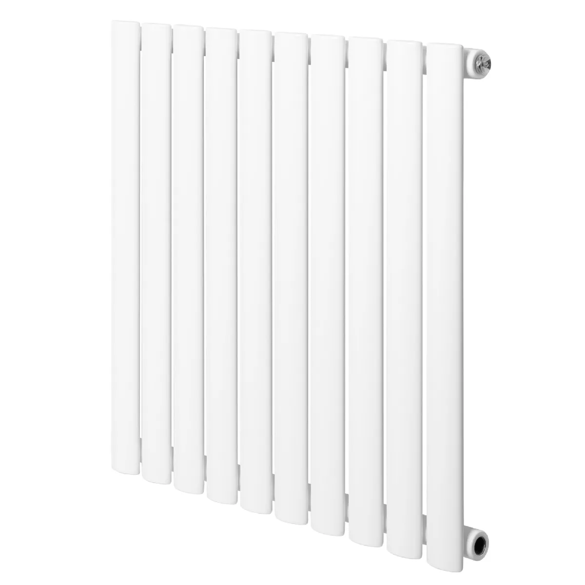 Radiateur Ovale à 1 Panneau 600 x 600 mm en Acier Horizontale