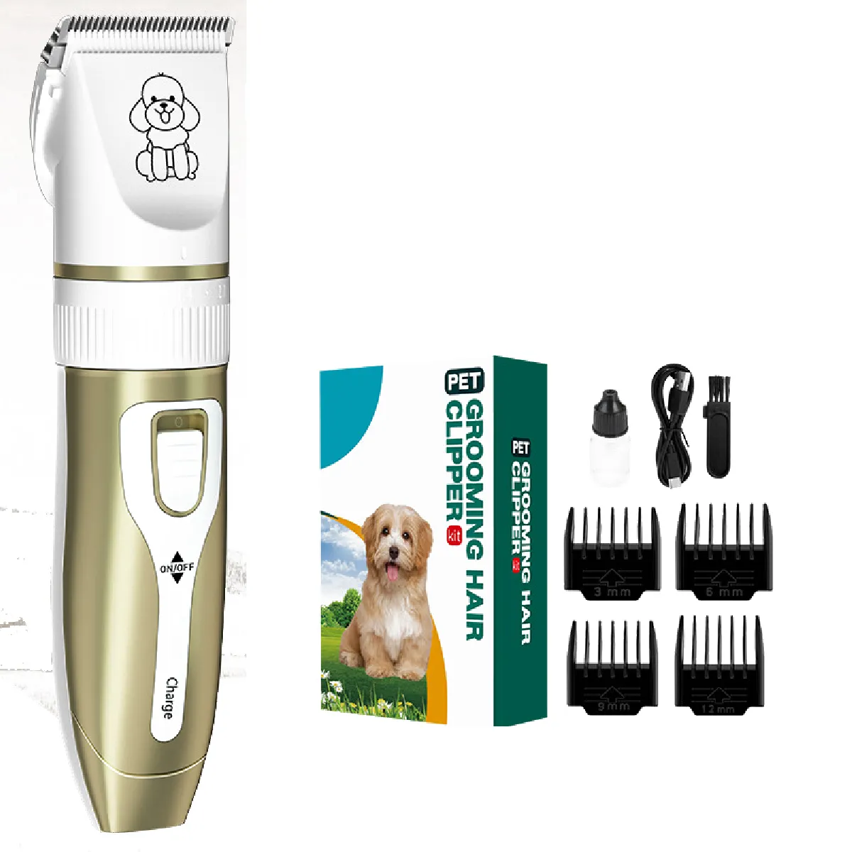 Tondeuse de toilettage pour animaux de compagnie Platinum avec lame en céramique C5