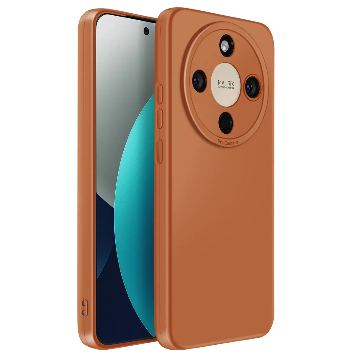 Avizar Marron Coque Pour Honor Magic 8 Lite Souple Avec Contour Protection Caméra
