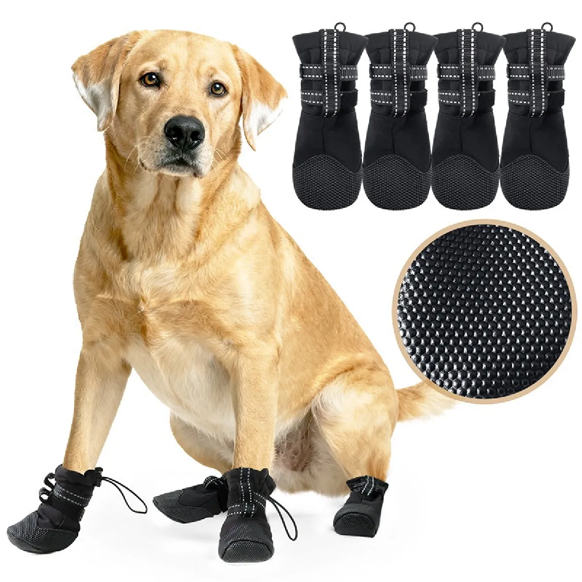 Comparer les prix de Bottes Imperméables Antidérapantes pour Chien - Protection des Pattes pour Aventures en Ex