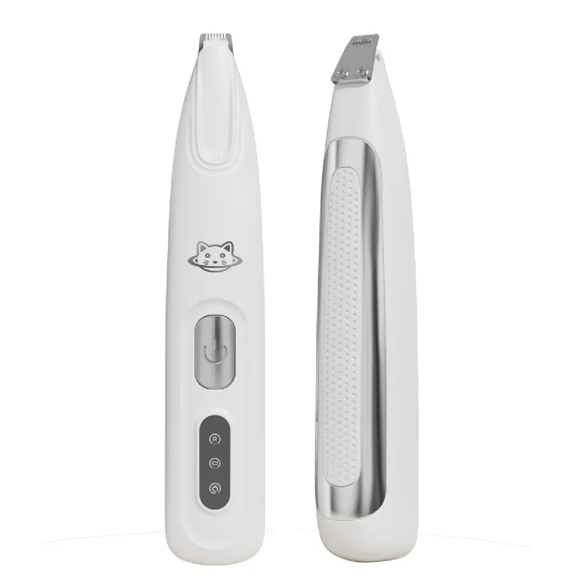 Tondeuse pour animaux lavable : Rechargeable, lumière LED, silencieuse et étanche White