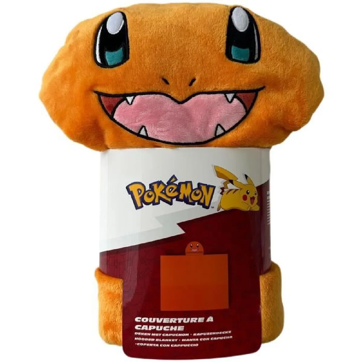 Plaid à capuche 3D POKEMON Salamèche 120 x 150 cm Ultra doux Coloré - vue 3