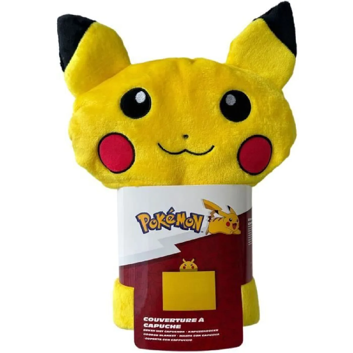 Plaid à capuche 3D POKEMON Pikachu 120 x 150 cm Ultra doux Design coloré - vue 2