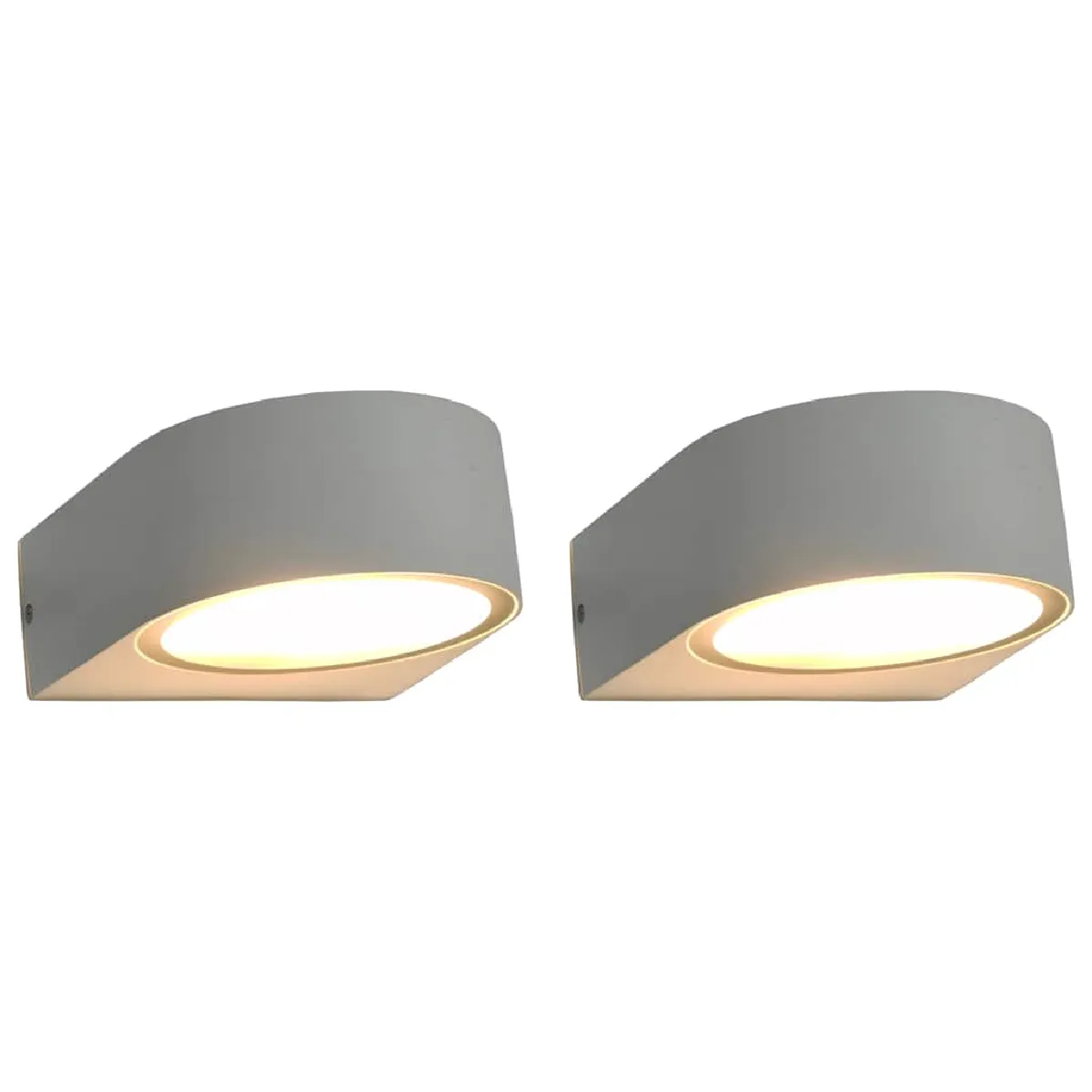 vidaXL 2 pcs Appliques murales d'extérieur Rond