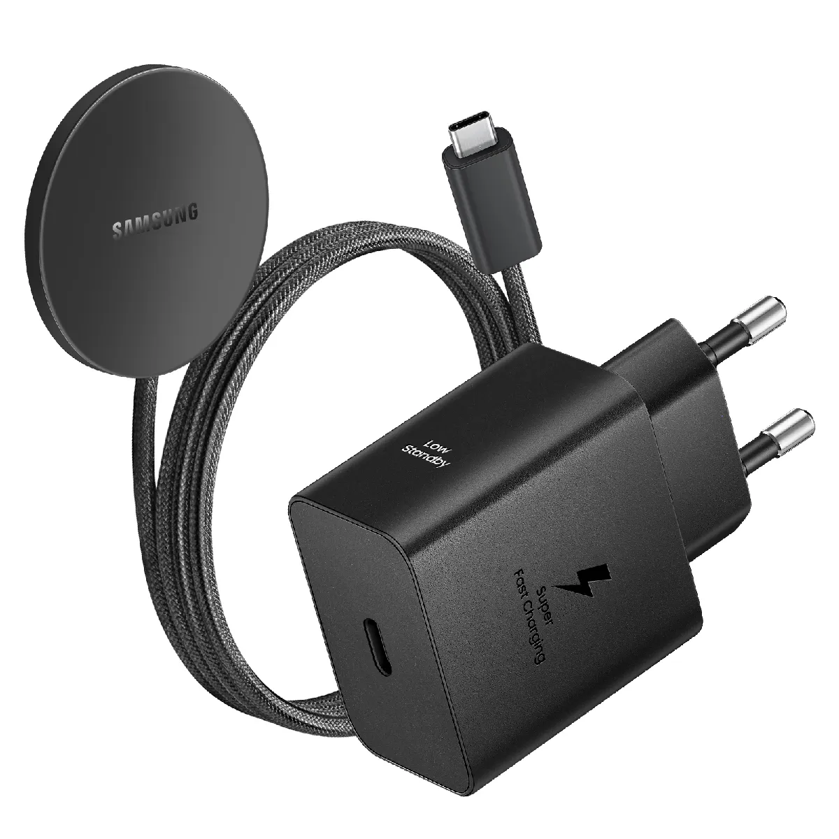 Samsung Chargeur sans fil magnétique avec adaptateur USB C Gray Neuf - vue 10