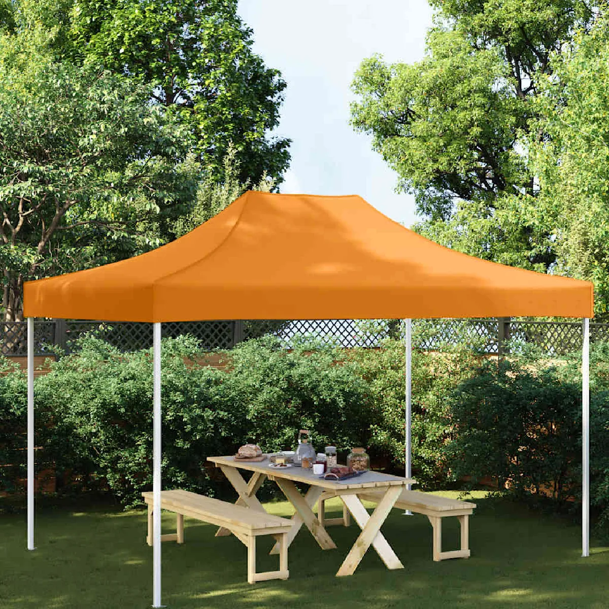 vidaXL Toit de tente de réception 4,5x3 m Orange 270 g/m²