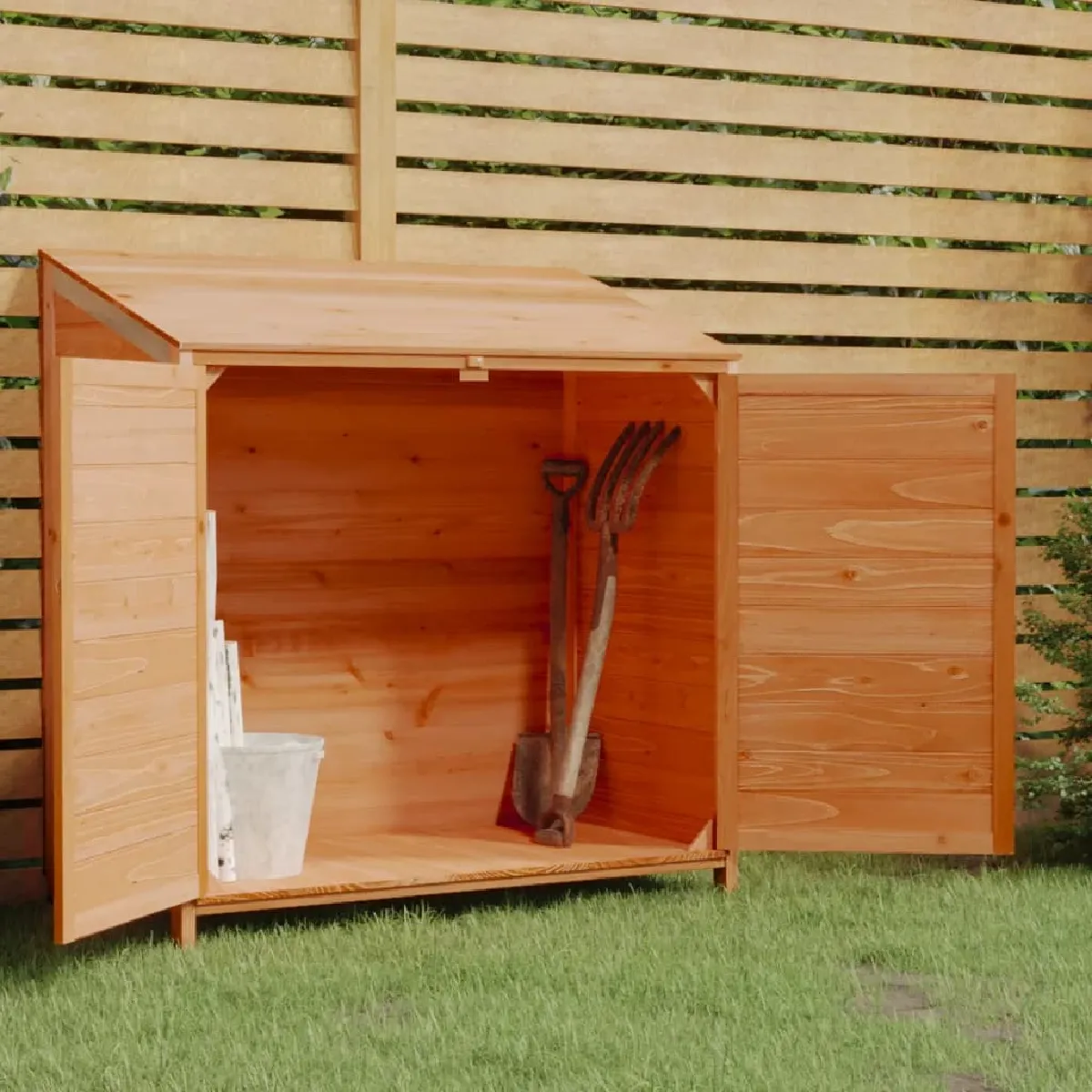 152184 vidaXL Remise de jardin 102x52x112 cm Bois de sapin solide - vue 3