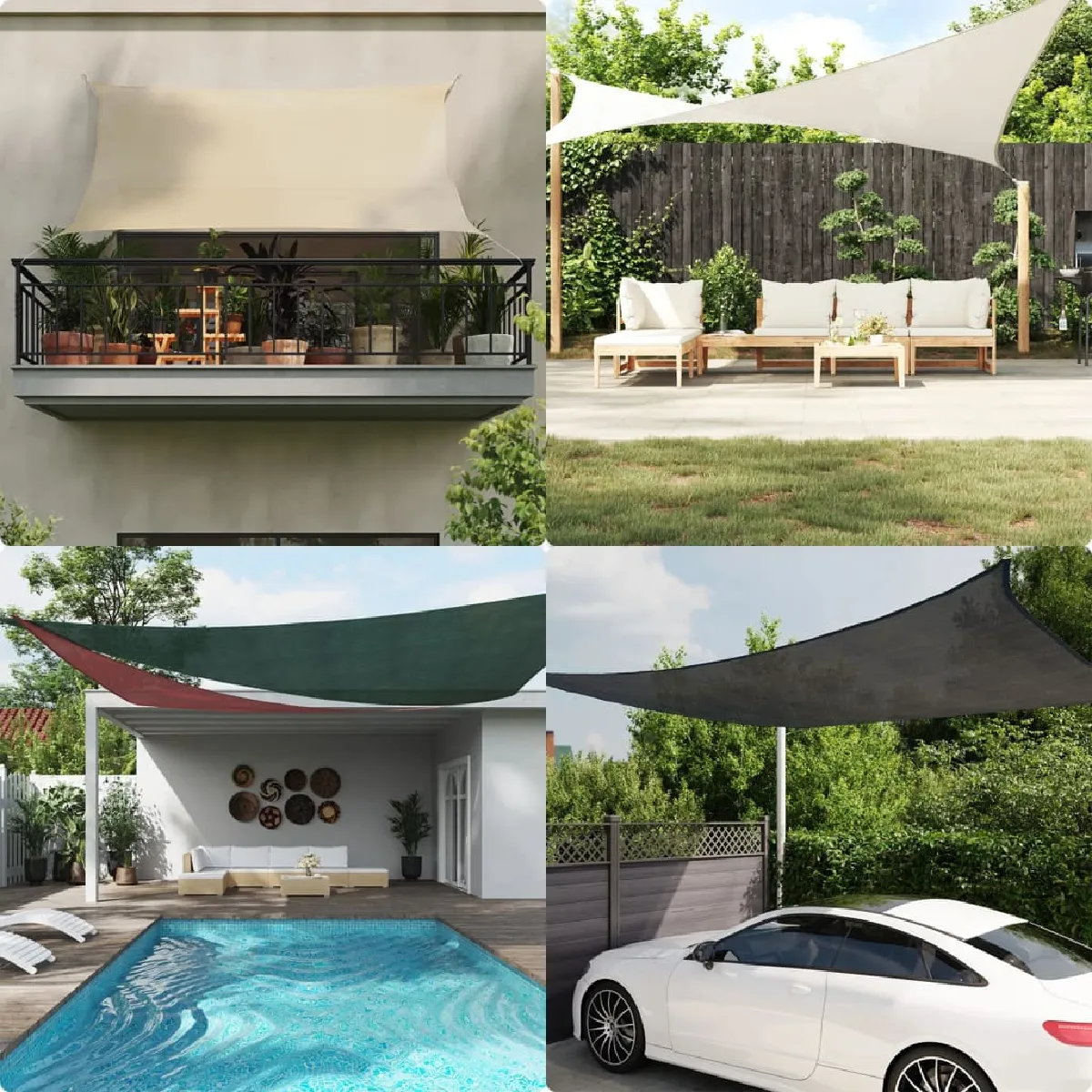 Vidaxl Voile d'ombrage 160 g/m² 6x8 m PEHD