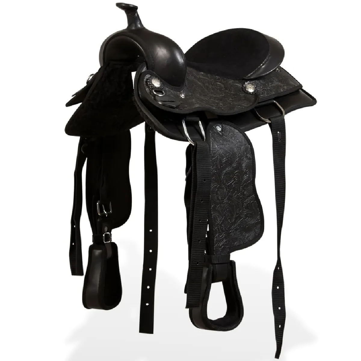 vidaXL Selle bridon et col de poitrine Cuir véritable 12 po - vue 2