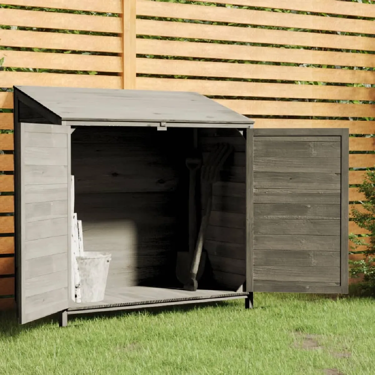 152184 vidaXL Remise de jardin 102x52x112 cm Bois de sapin solide - vue 2