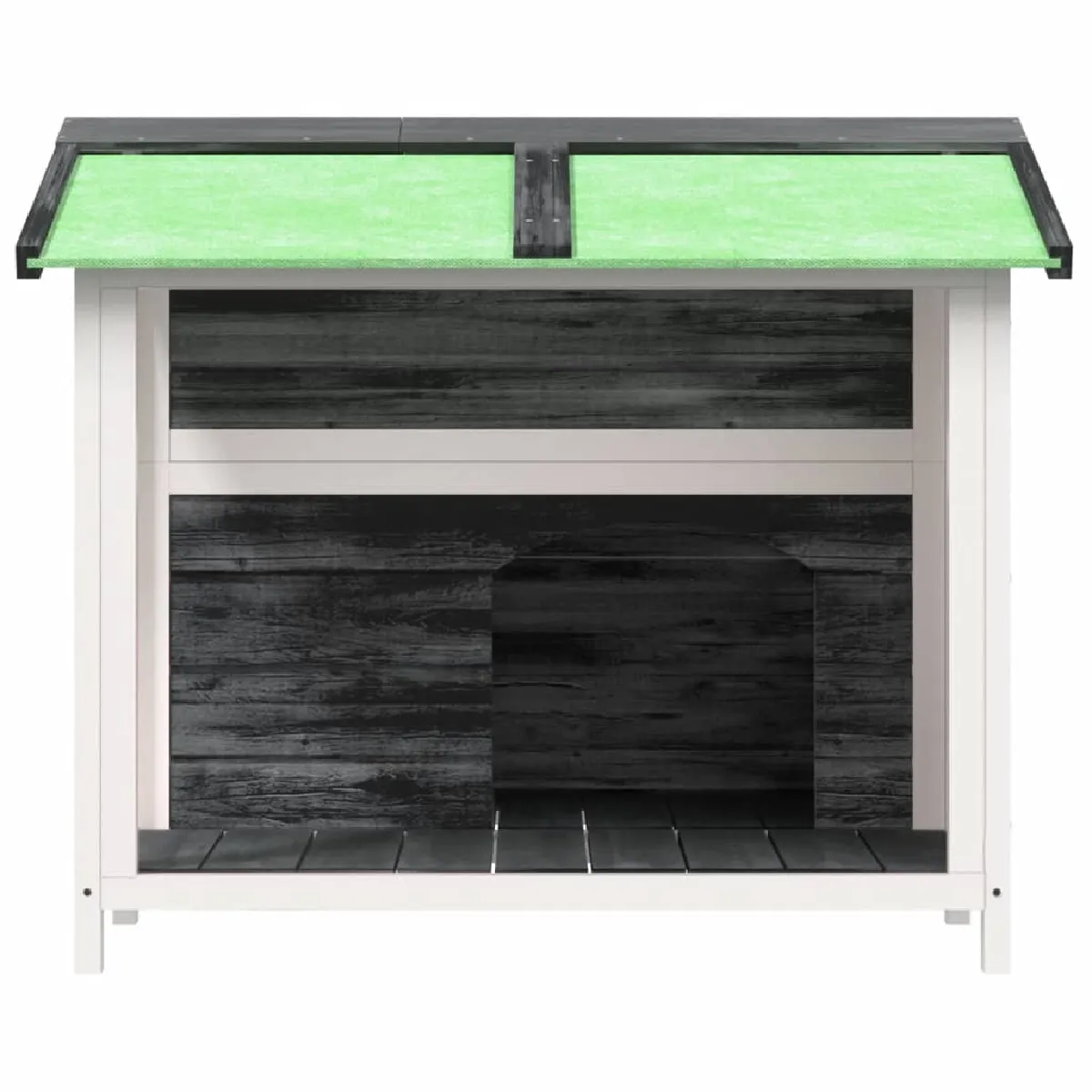 Comparer les prix de Chenil cage enclos pac animaux 96 x 87 x 80,5 cm bois de pin solide gris 02_0041725