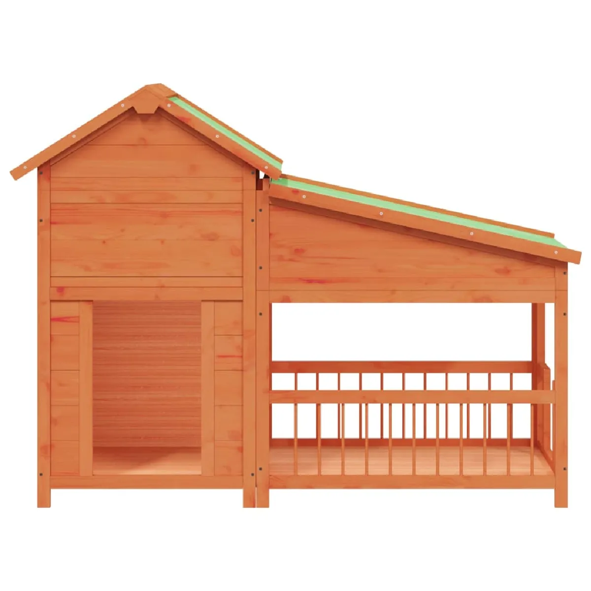 Meilleurs prix pour Chenil cage enclos pac animaux 143 x 60,5 x 109 cm bois de pin solide marron 02_0041717